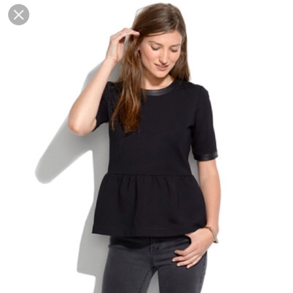 Madewell pointe peplum top